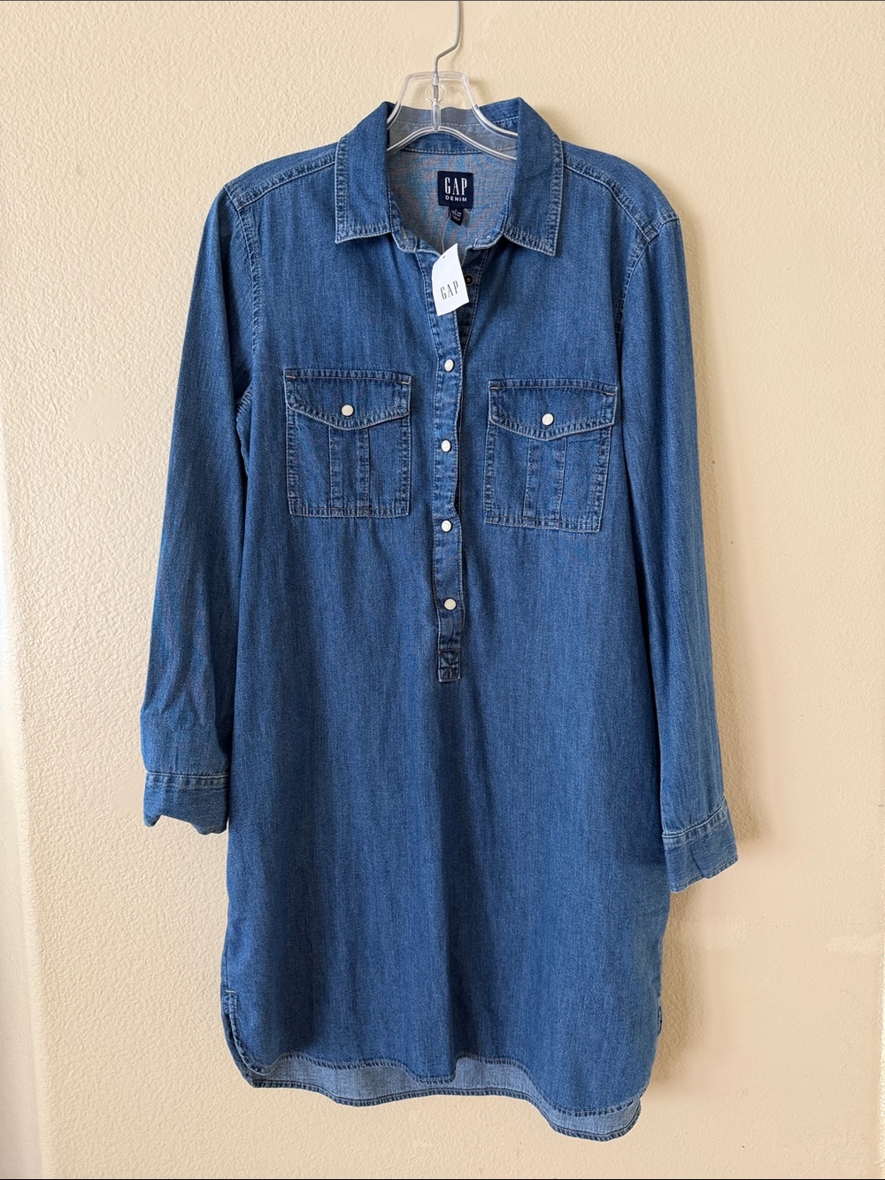 GAP Blue Denim Tunic Shirt Dress